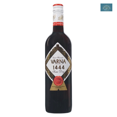 Wino Varna 1444 czerwone półwytrawne 0,75 l